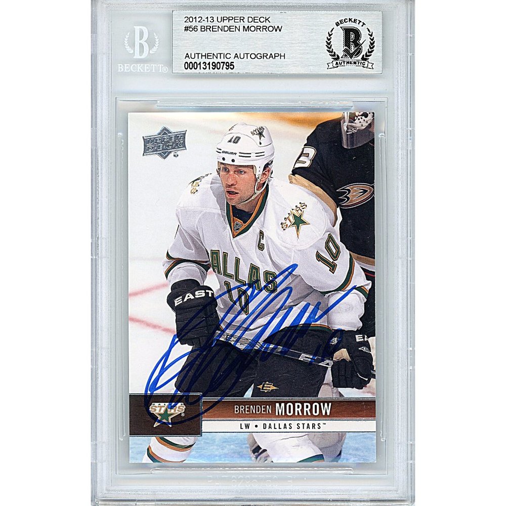 Brenden Morrow Signed Stars 2012-13 Upper Deck Hockey Card Beckett BAS Autograph